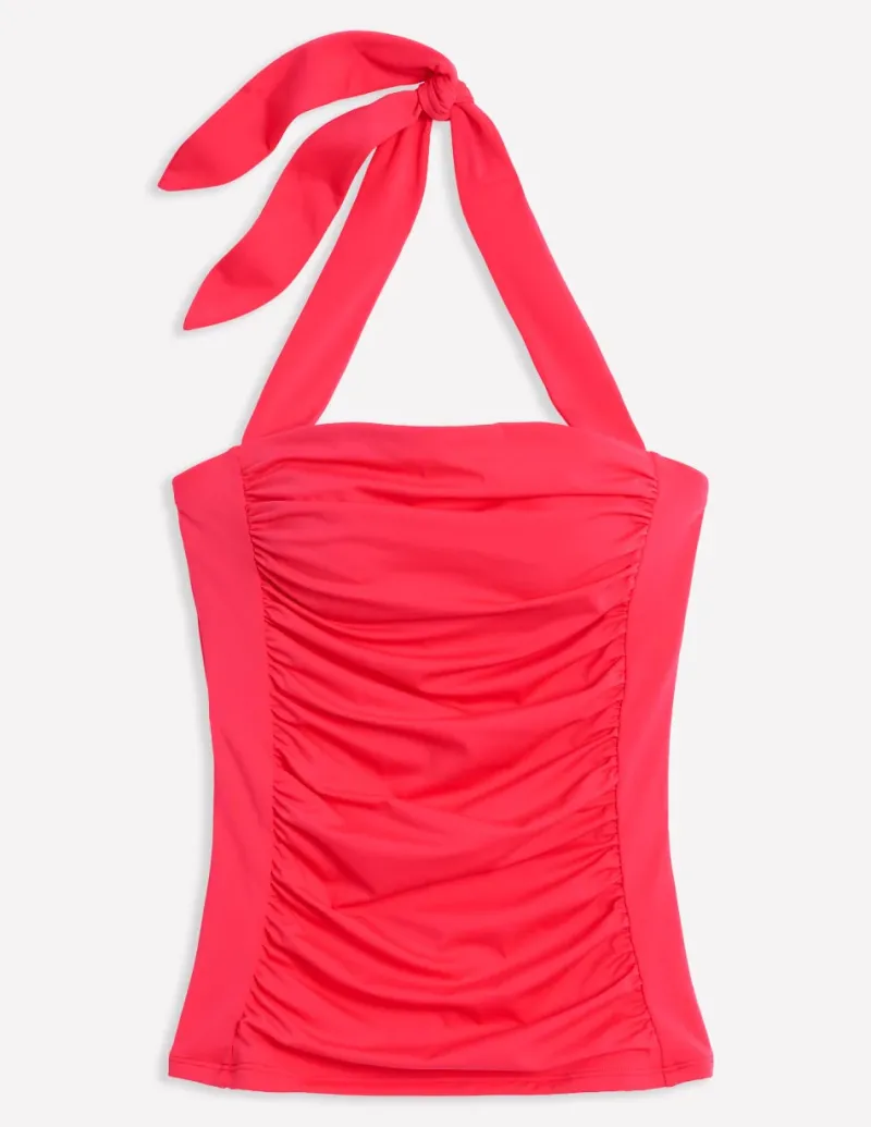 Swimwear-Boden Kythira Ruched Tankini- Red