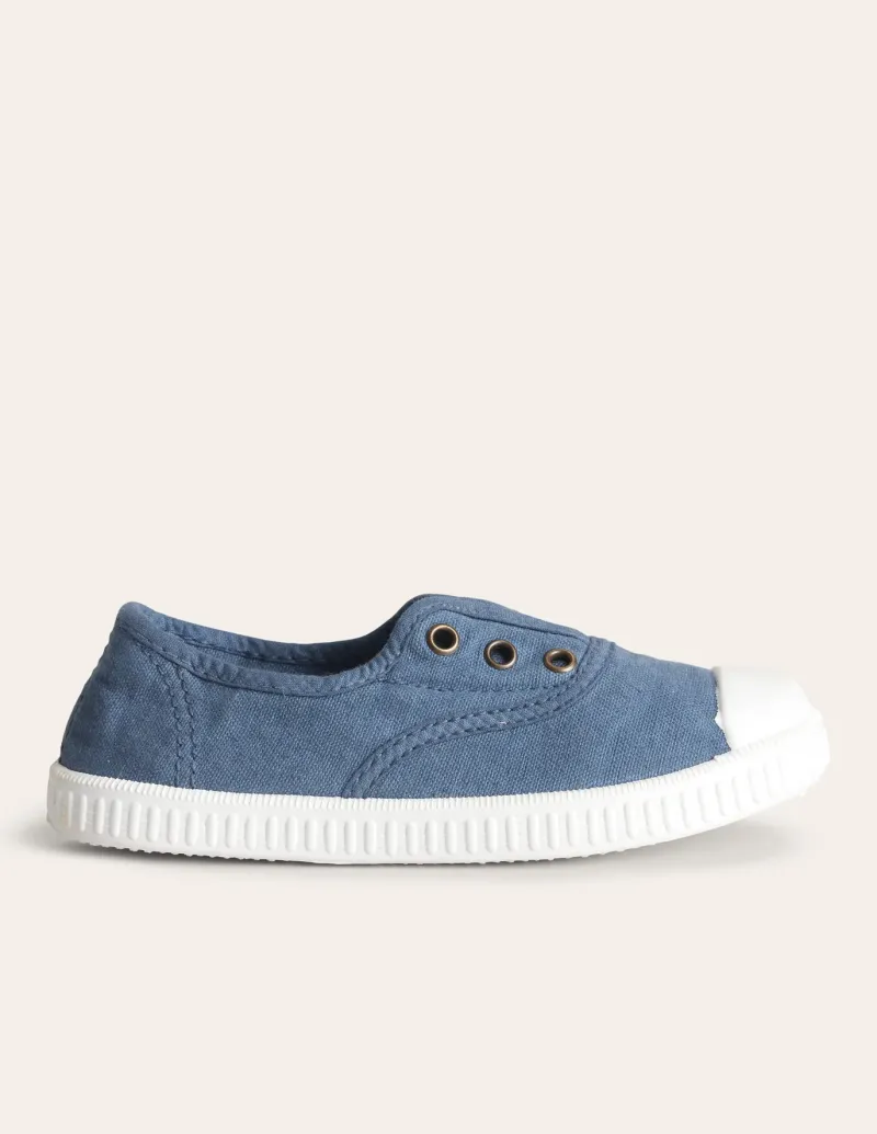 Shoes, Sneakers & Boots-Boden Laceless Canvas Pull-ons-College Navy CollegeNavy