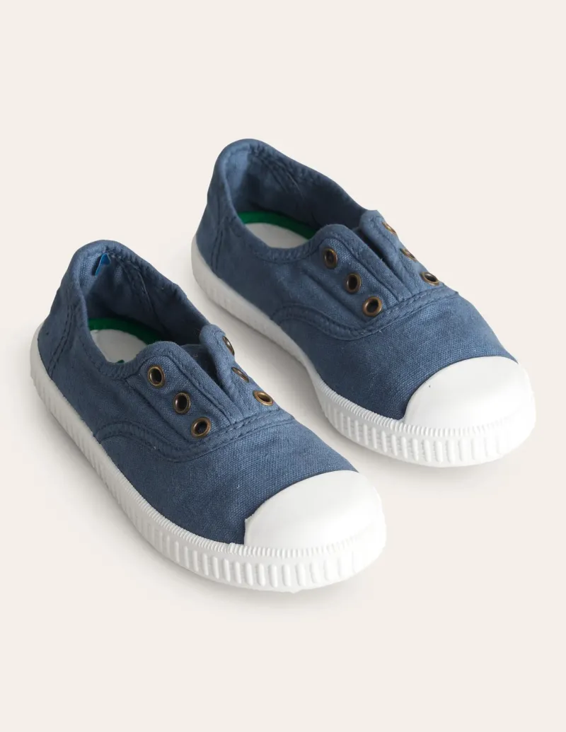 Shoes, Sneakers & Boots-Boden Laceless Canvas Pull-ons-College Navy CollegeNavy