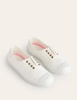 Flats | Nightwear & Lougewear-Boden Laceless Canvas Sneakers- Ivory