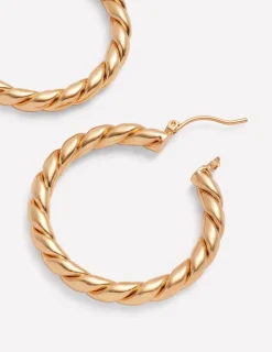 Jewelry-Boden Large Chunky Twist Hoops- Gold