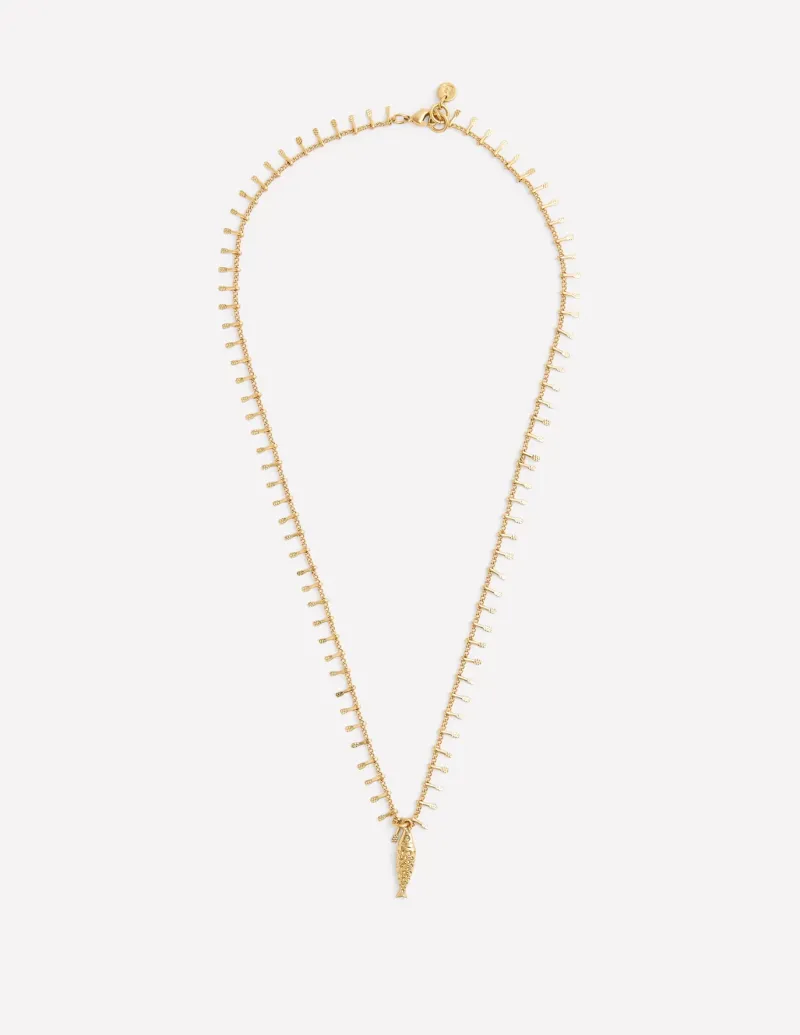 Jewelry-Boden Layering Charm Necklace- Fish