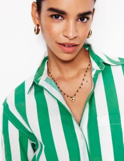 Jewelry-Boden Layering Charm Necklace-Green Heart GreenHeart