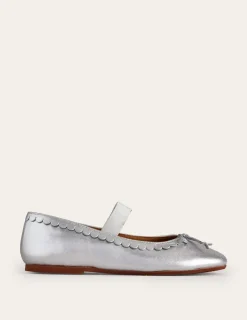 Shoes, Sneakers & Boots-Boden Leather Ballet Flats-Silver Metallic SilverMetallic