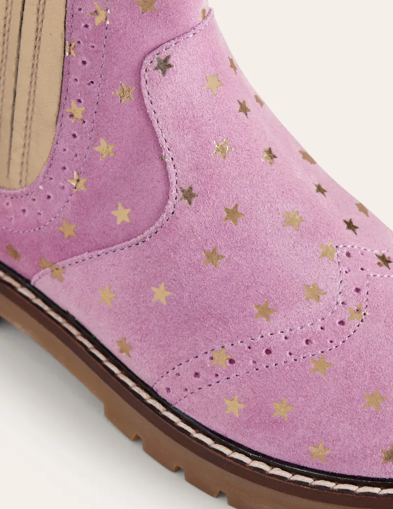 Shoes, Sneakers & Boots-Boden Leather Chelsea Boots-Cosmos Pink Stars CosmosPinkStars