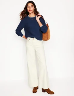 Sweaters & Cardigans-Boden Lena Stitch Detail Sweater- Navy