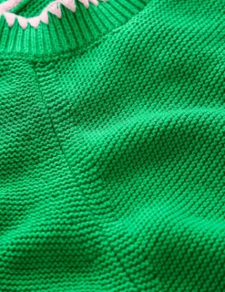Sweaters & Cardigans-Boden Lena Stitch Detail Sweater-Rich Emerald RichEmerald