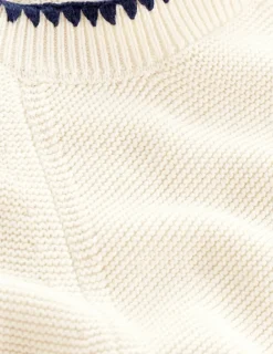 Sweaters & Cardigans-Boden Lena Stitch Detail Sweater-Warm Ivory WarmIvory