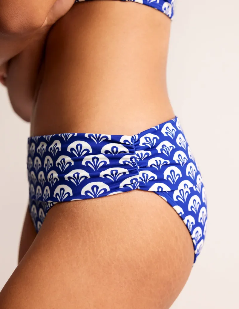 Swimwear-Boden Levanzo Fold Bikini Bottoms-Surf The Web, Foliage Geo SurfTheWeb,FoliageGeo
