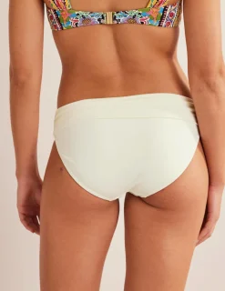 Swimwear-Boden Levanzo Fold Bikini Bottoms- Ivory