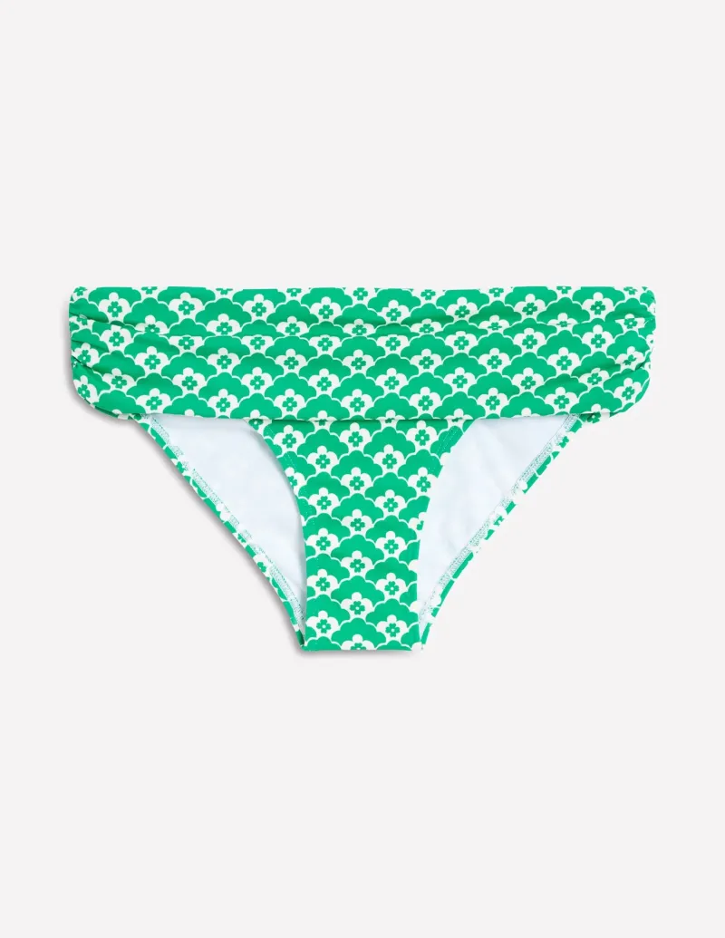 Swimwear-Boden Levanzo Fold Bikini Bottoms-Green Cloud Terrace GreenCloudTerrace