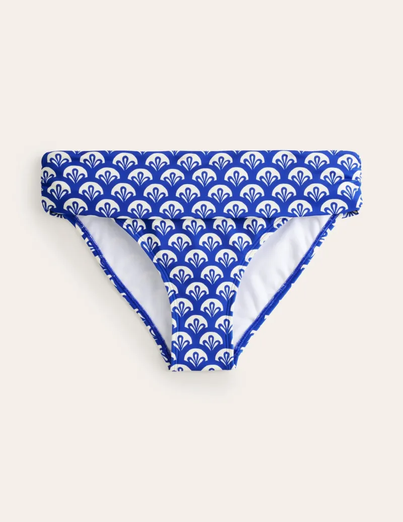 Swimwear-Boden Levanzo Fold Bikini Bottoms-Surf The Web, Foliage Geo SurfTheWeb,FoliageGeo