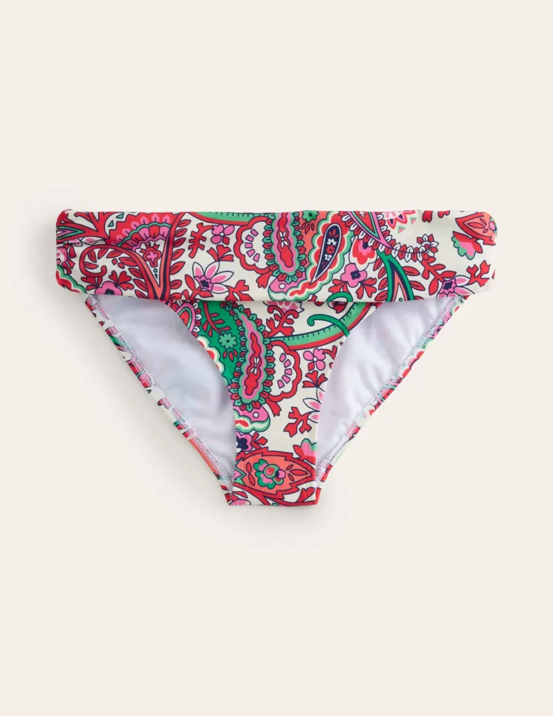 Swimwear-Boden Levanzo Fold Bikini Bottoms-Multi, Fantastical Multi,Fantastical