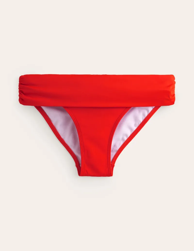 Swimwear-Boden Levanzo Fold Bikini Bottoms- Fiesta