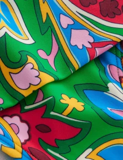 Swimwear-Boden Levanzo Fold Bikini Bottoms-Kelly Green, Paisley Azure KellyGreen,PaisleyAzure