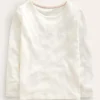 Tops & T-Shirts-Boden Long Sleeve Pointelle Top-Soft Ivory SoftIvory