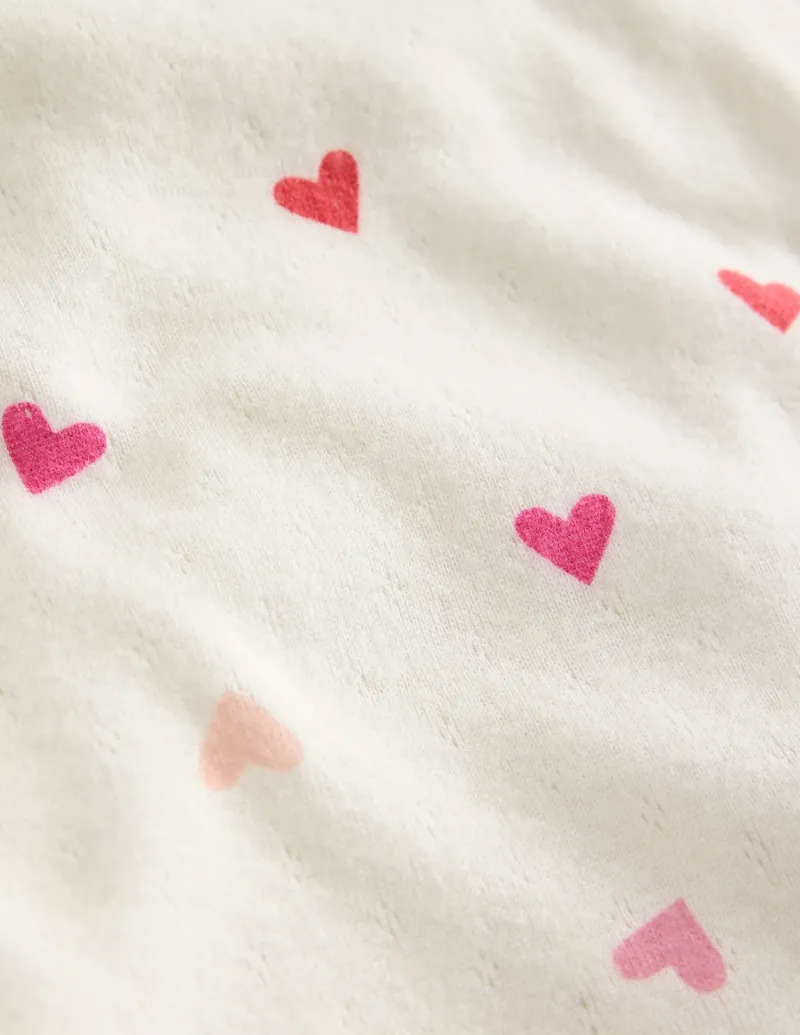 Tops & T-Shirts-Boden Long Sleeve Pointelle Top-Ivory Hearts IvoryHearts
