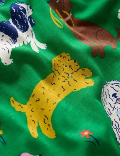 Dresses-Boden Long-Sleeved Fun Jersey Dress-Green Park Play Pets GreenParkPlayPets