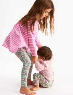 Tunics | Tops & T-Shirts-Boden Long-sleeved print tunic set-Chalk Pink Wild Rose ChalkPinkWildRose