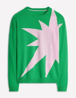 Sweaters & Cardigans-Boden Lydia Cashmere Jumper-Bright Green, Boom BrightGreen,Boom