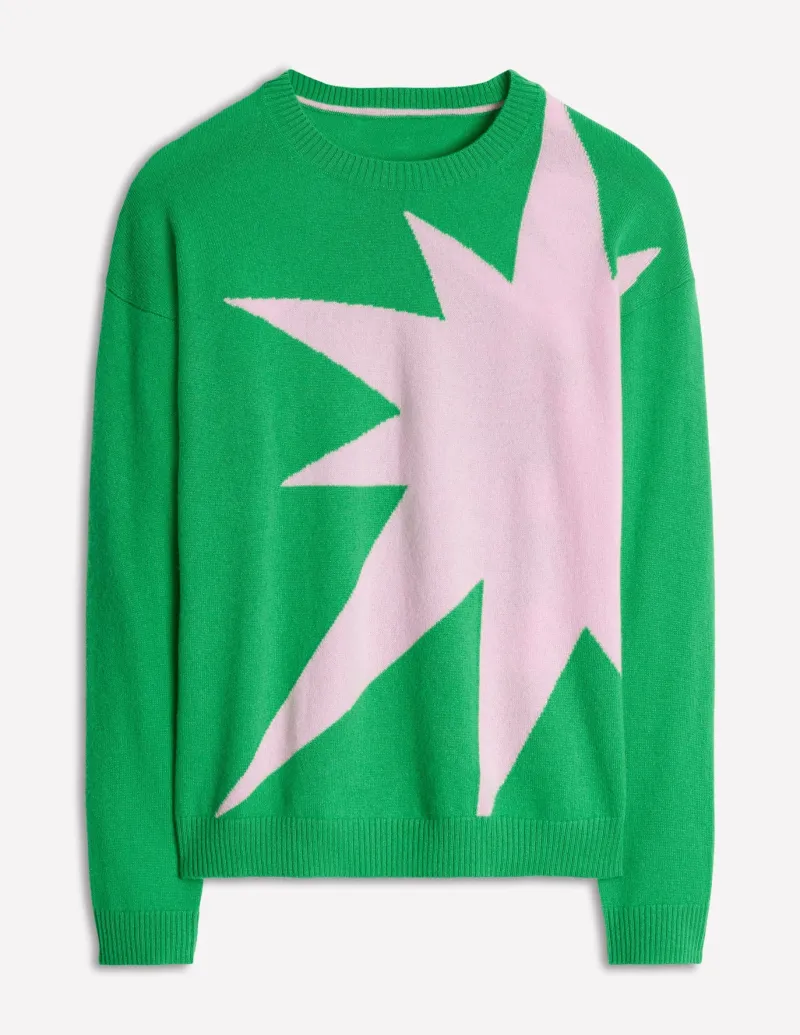 Sweaters & Cardigans-Boden Lydia Cashmere Jumper-Bright Green, Boom BrightGreen,Boom