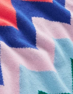 Sweaters & Cardigans-Boden Lydia Cashmere Jumper-Multi, Zig Zag Multi,ZigZag