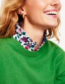 Sweaters & Cardigans-Boden Lydia Cashmere Jumper-Paradise Green ParadiseGreen