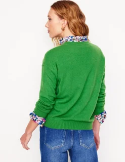 Sweaters & Cardigans-Boden Lydia Cashmere Jumper-Paradise Green ParadiseGreen