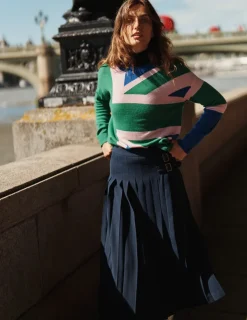 Sweaters & Cardigans-Boden Lydia Cashmere Jumper-Rich Emerald Green, Union Jack RichEmeraldGreen,UnionJack