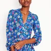 Dresses & Jumpsuits | Midi-Boden Maeve Trim Jersey Midi Dress-Gallery Blue, Blossom Scatter GalleryBlue,BlossomScatter