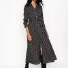 Petite Dresses | Midi-Boden Marcia Jersey Midi Shirt Dress-Black, Abstract Dot Black,AbstractDot