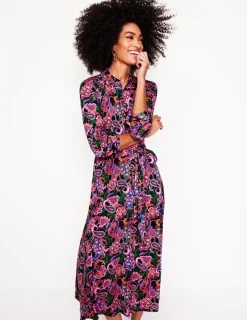 Petite Dresses | Midi-Boden Marcia Jersey Midi Shirt Dress-Multi, Paisley Fusion Multi,PaisleyFusion