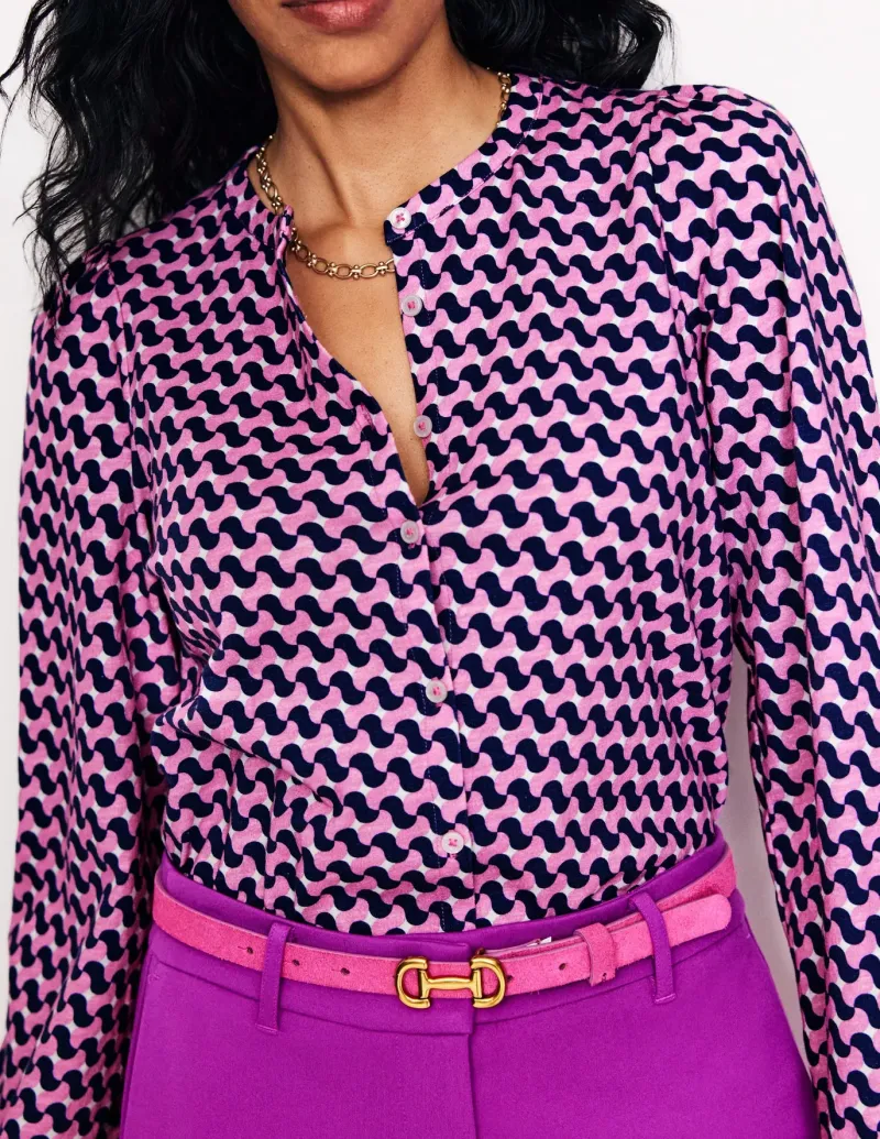Tops & Blouses | T-Shirts & Tanks-Boden Marina Jersey Shirt-Moonlite Mauve, Terrace Swirl MoonliteMauve,TerraceSwirl