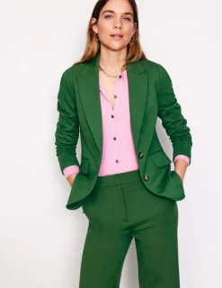 Blazers | Jackets & Coats-Boden Marylebone Ponte Blazer-Emerald Night EmeraldNight