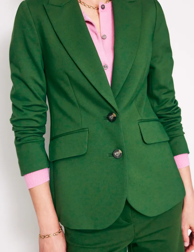 Blazers | Jackets & Coats-Boden Marylebone Ponte Blazer-Emerald Night EmeraldNight
