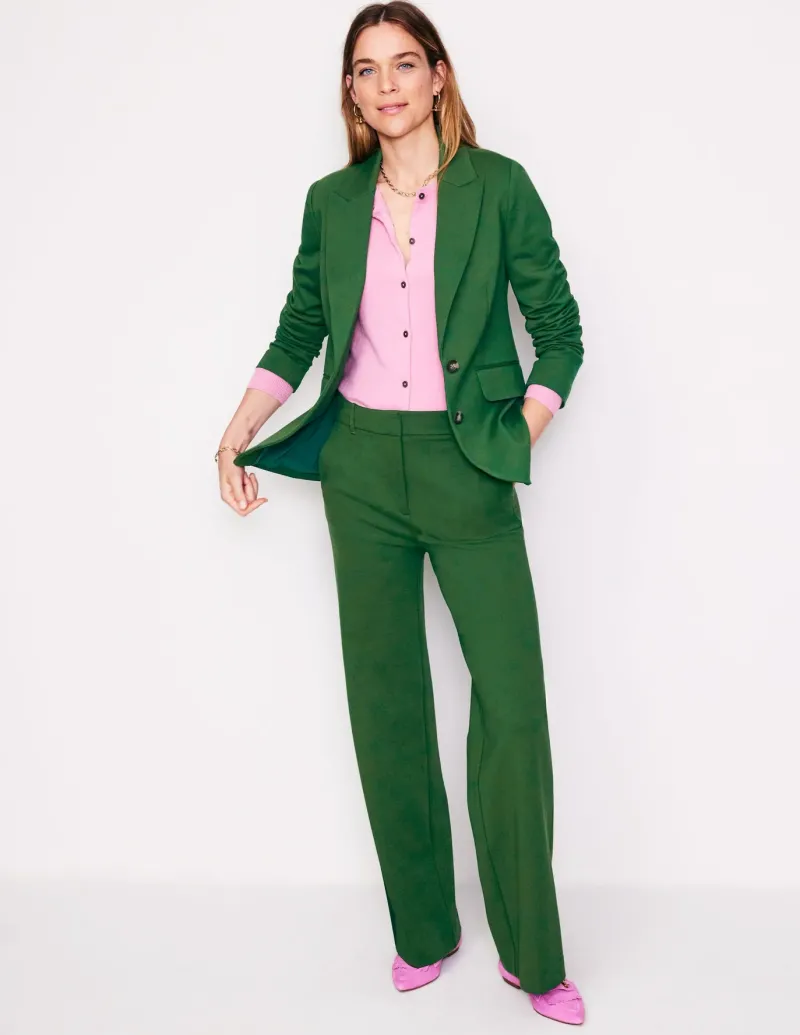Blazers | Jackets & Coats-Boden Marylebone Ponte Blazer-Emerald Night EmeraldNight