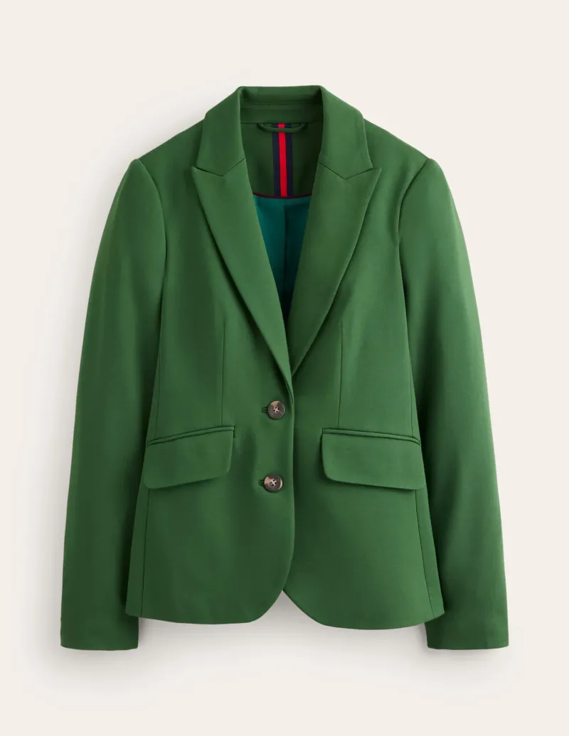 Blazers | Jackets & Coats-Boden Marylebone Ponte Blazer-Emerald Night EmeraldNight