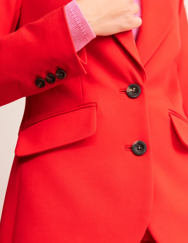 Blazers | Jackets & Coats-Boden Marylebone Ponte Blazer-Hot Pepper HotPepper