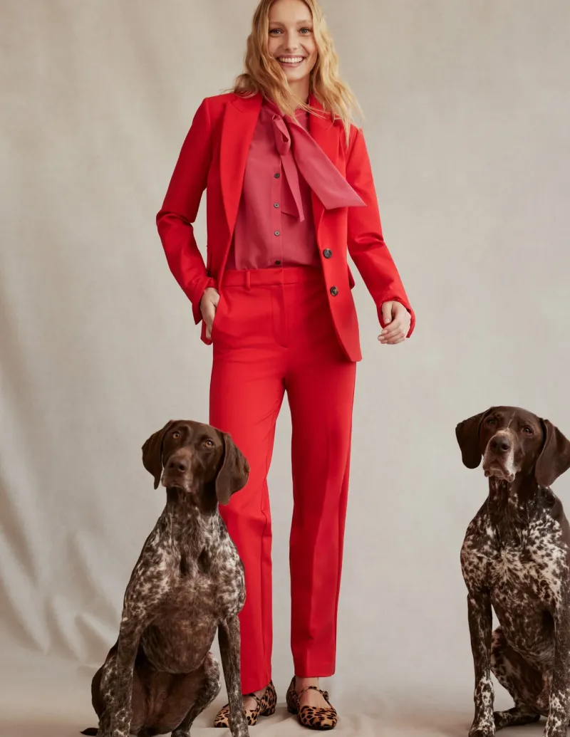 Blazers | Jackets & Coats-Boden Marylebone Ponte Blazer-Hot Pepper HotPepper