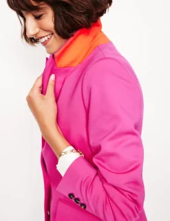 Blazers | Jackets & Coats-Boden Marylebone Ponte Blazer-Pink Peony PinkPeony