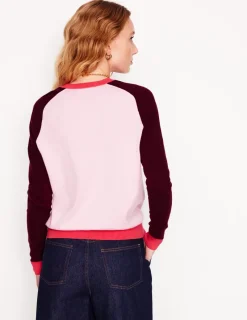 Sweaters & Cardigans-Boden Meg Saddle Sleeve Sweater-Soft Pink, Colourblock SoftPink,Colourblock