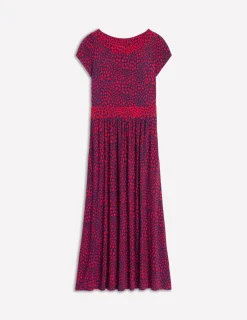 Dresses & Jumpsuits | Petite Dresses-Boden Melanie Jersey Midi Dress-French Navy, Heart Cluster FrenchNavy,HeartCluster