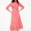 Dresses & Jumpsuits | Midi-Boden Mila Cord Midi Shirt Dress-Azalea Pink AzaleaPink