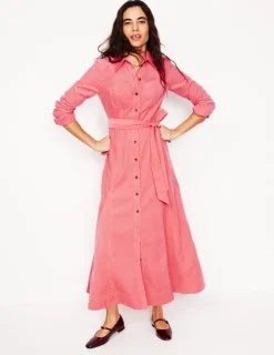 Dresses & Jumpsuits | Midi-Boden Mila Cord Midi Shirt Dress-Azalea Pink AzaleaPink
