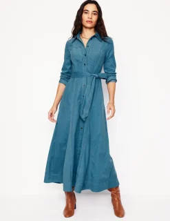 Dresses & Jumpsuits | Midi-Boden Mila Cord Midi Shirt Dress-Duck Egg Blue DuckEggBlue