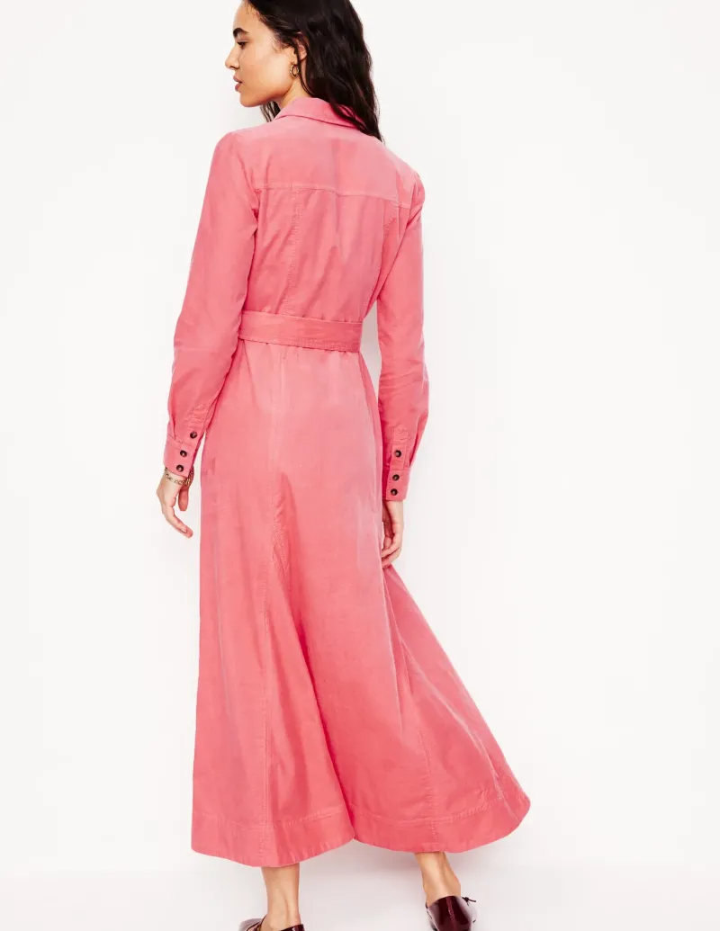 Dresses & Jumpsuits | Midi-Boden Mila Cord Midi Shirt Dress-Azalea Pink AzaleaPink