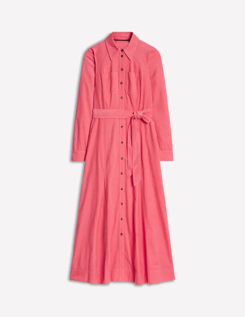Dresses & Jumpsuits | Midi-Boden Mila Cord Midi Shirt Dress-Azalea Pink AzaleaPink