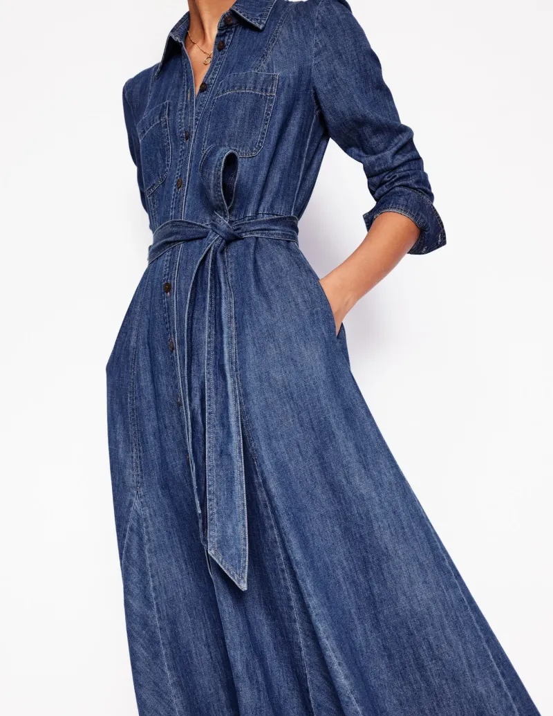 Dresses & Jumpsuits | Midi-Boden Mila Denim Midi Shirt Dress-Mid Vintage MidVintage