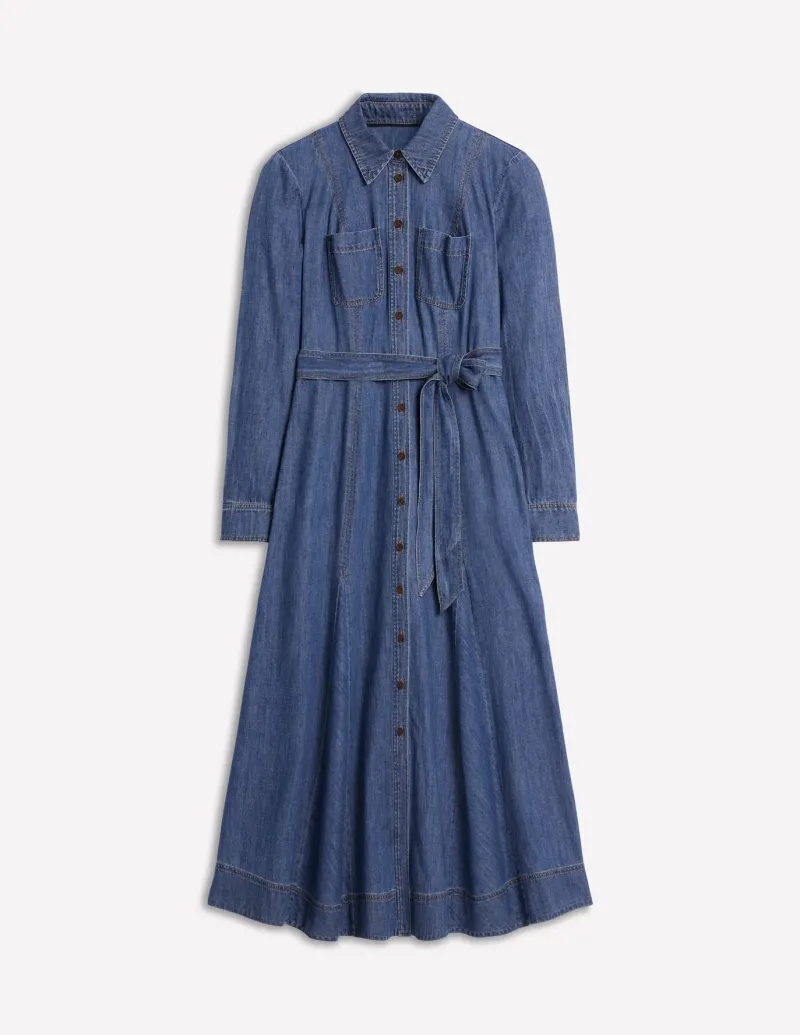 Dresses & Jumpsuits | Midi-Boden Mila Denim Midi Shirt Dress-Mid Vintage MidVintage