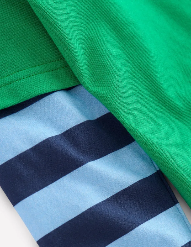 Tops, T-Shirts & Polos-Boden Mock Sleeve T-shirt-Sapling Green SaplingGreen